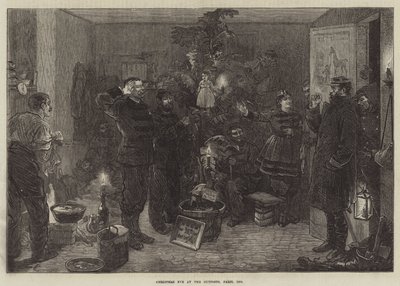 Christmas Eve at the Outposts, Paris, 1870 by Felix Regamey